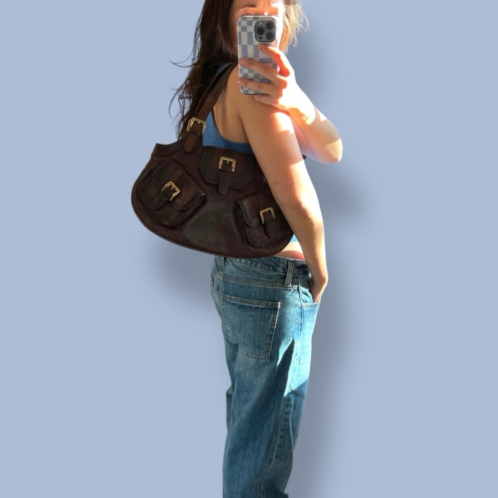 Cole Haan Brown Leather Hobo Shoudler Bag - Picture 12 of 13